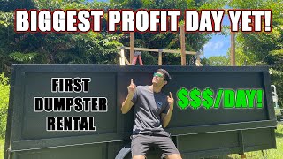 Biggest Profit Day Yet! - Got My First Dumpster Rental - Junk Removal Vlog