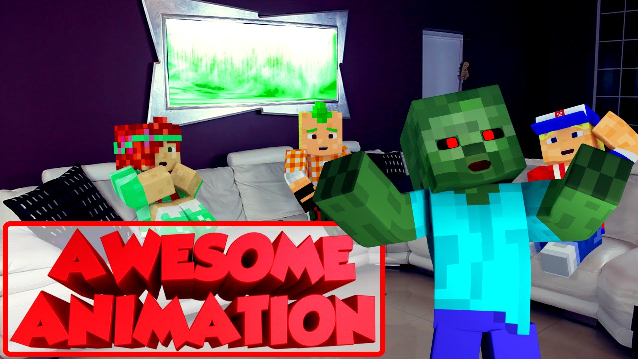 MINECRAFT ANIMATION - ZOMBIE ATTACK...SORT OF!
