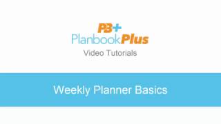 Weekly Planner Basics