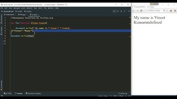 Anonymous self invoking function in JavaScript: JavaScript Tutorials #5