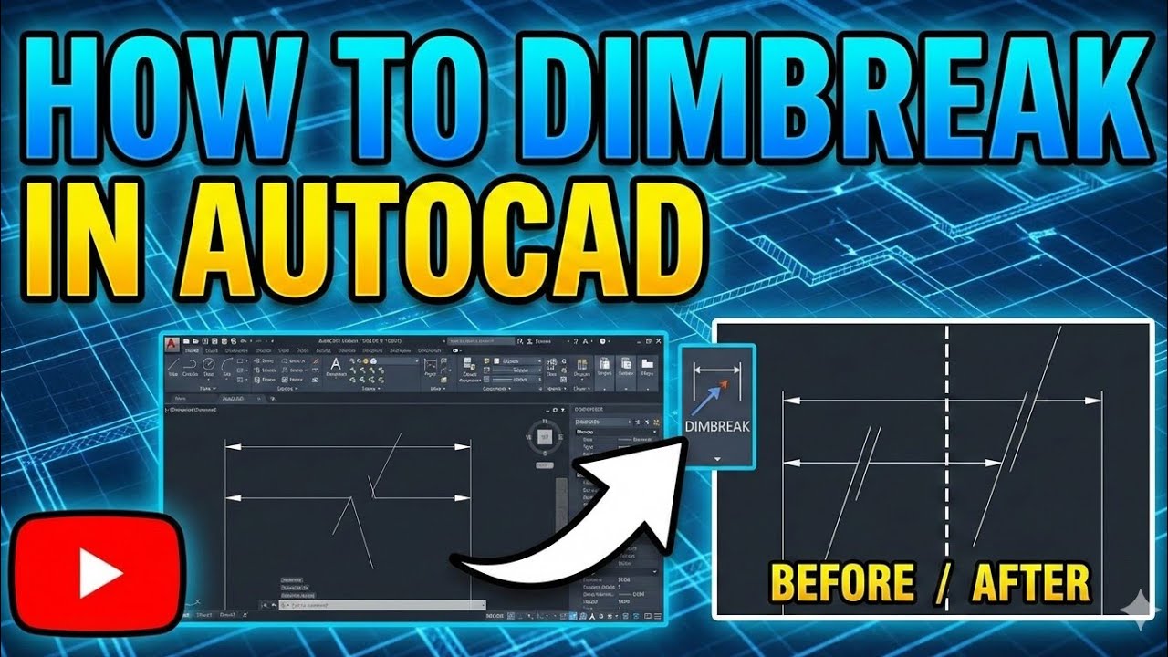 How to use dimbreak command in autocad! 