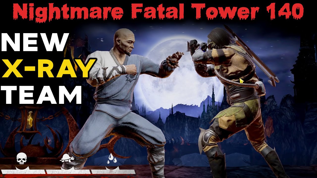 Xray Team using Bronze and Gold cards | Nightmare Fatal Tower 140 | MK Mobile