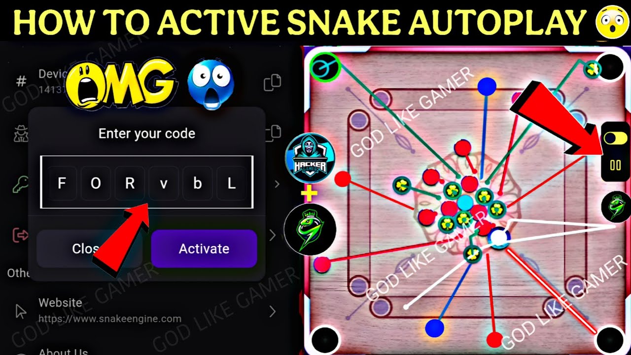 How To Active Snake Engine Key 2026 | How To Use Snake Autoplay In Carrom | Carrom Pool Me Snake Eng