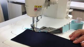 職業用ミシンの四つ折りバインダー