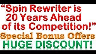 [ Spin ReWriter ] 6.0 Discount Coupon Code Review - Best Article Spinner Idea