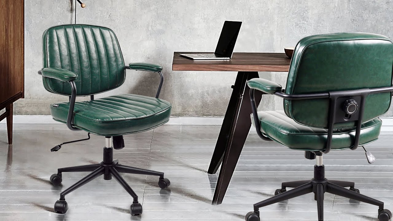 Artswish Green Mid Century Leather Office Chair Installation Guide & Function Introduce