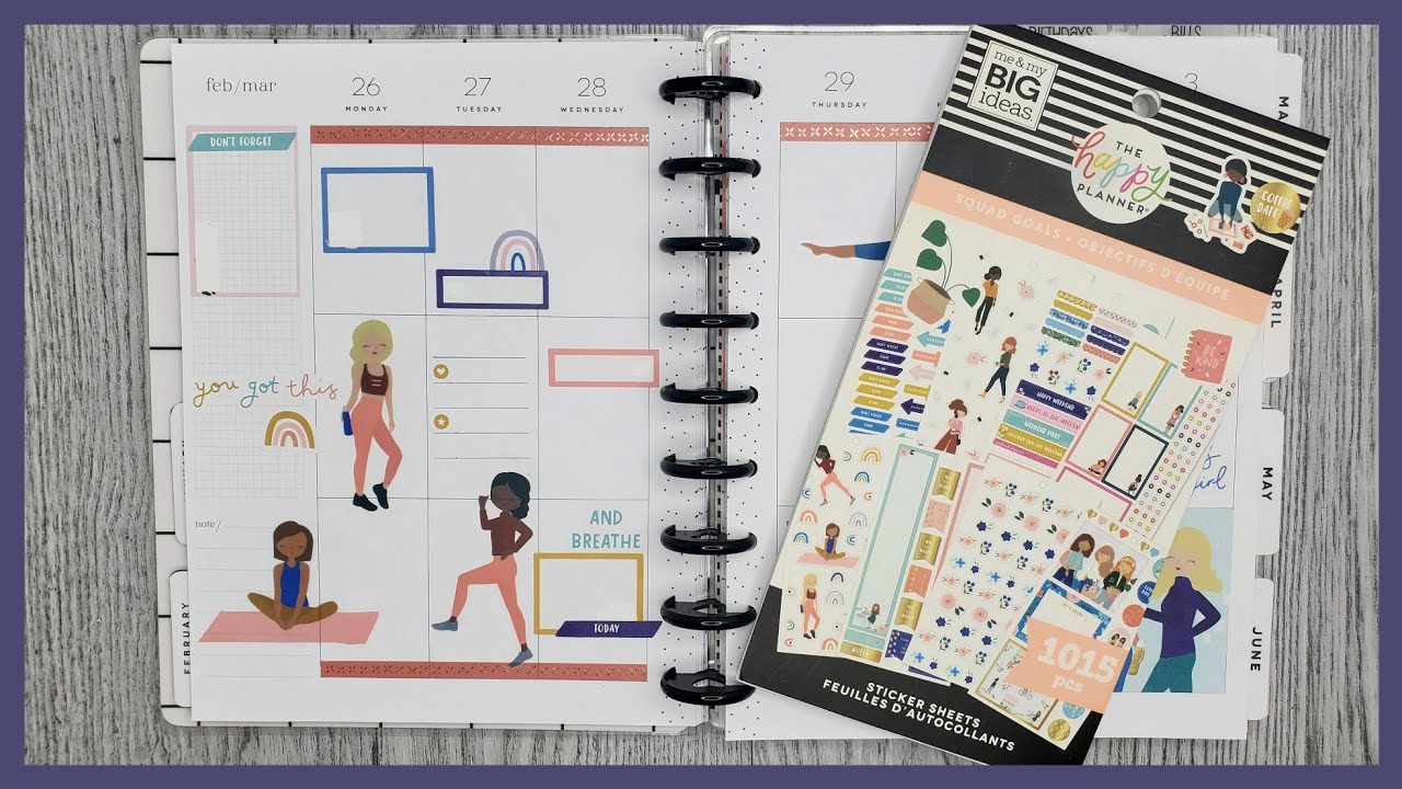Plan With Me | Squad Goals: Yoga | Classic Vertical Happy Planner