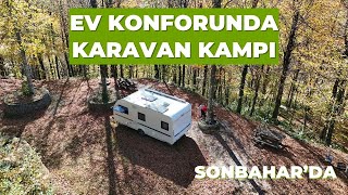 Sonbaharda Ev Konforunda Karavan Kampı