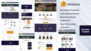 Edusquad - Bootstrap 4 Education Template | Themeforest Website Templates and Themes