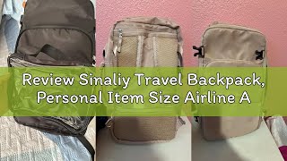 Review Sinaliy Travel Backpack, Personal Item Size Airline Approved, Backpack with Multi-Pockets, Co