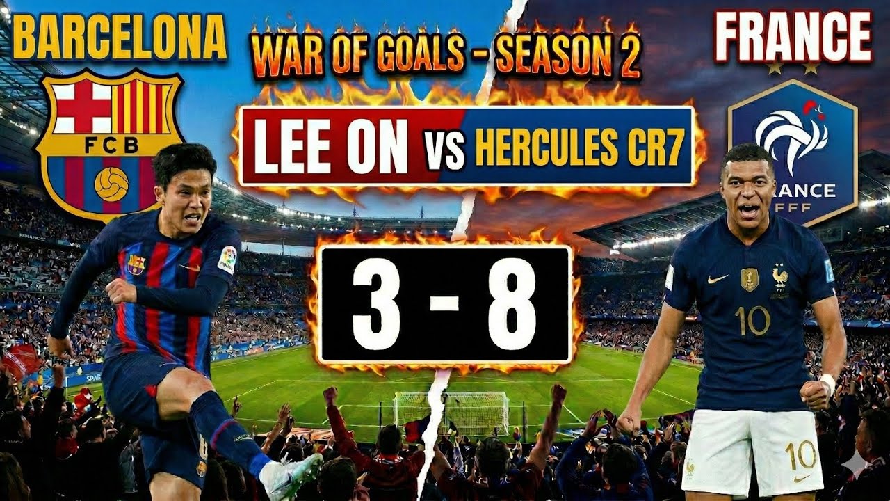 FRANCE DESTROYS BARCA 😱 | 8-3 | War of Goals S2 #hallofwar #gaming #tournament #fc26 #fifa #fyp