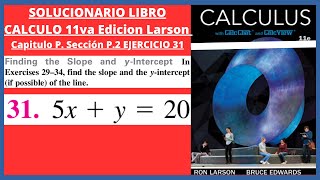 Ejercicio 31 sección 2 Capitulo P libro Calculo con CalcChat y CalcView 11ed Ron Larson Bruce Edward