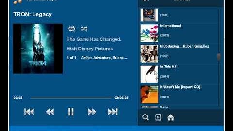 Crestron Mediaplayer UI controlling Kodi