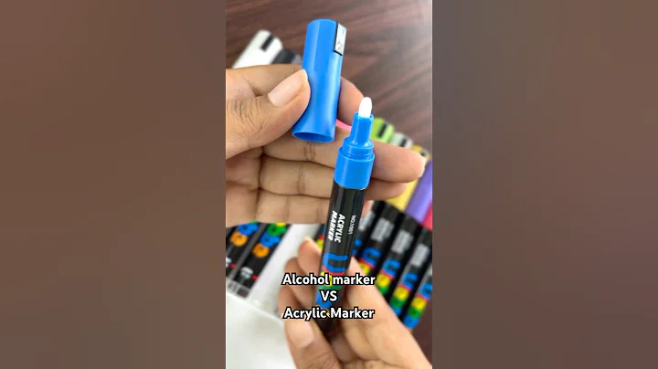 Alcohol Marker VS Acrylic Marker art!🔥#Shorts #Trending