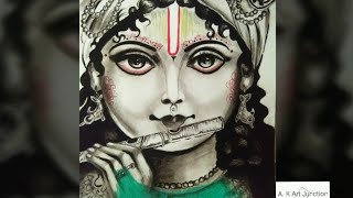 Krishna charcoal drawing | Charcoal art | Holi | Pencil art | Drawing | Tutorial | Easy charcoal art