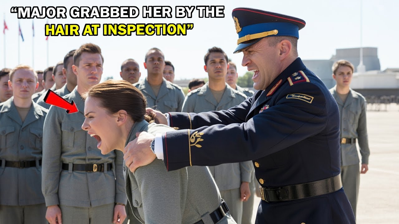 Major Grabbed Her by the Hair at Inspection — 8 Seconds Later He Was on His Knees Apologizing