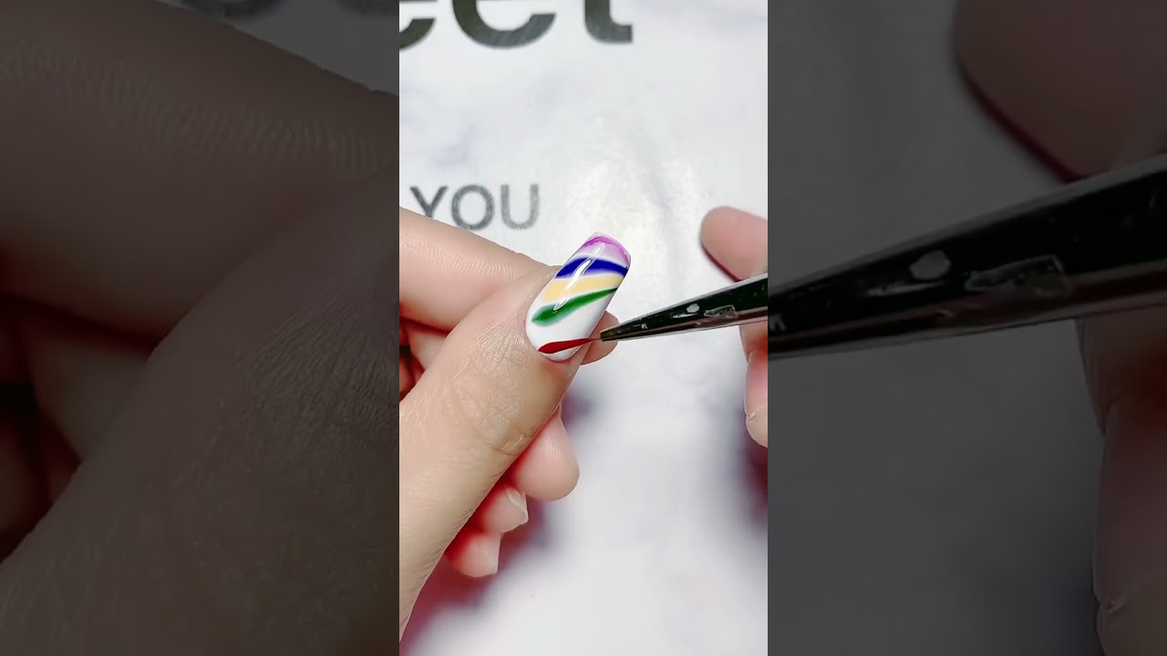 Easy Rainbow Nail Painting Art Design! Definitely Have a Try!