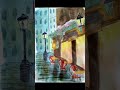 "Rainy Cafe Day " Graphic Novel Cover Watercolor #lorettanash #art #lorettanashfineart #painting