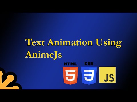 Text Animation using AnimeJS | HTML,CSS & JAVASCRIPT