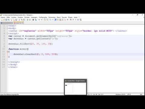 Como mover retângulo com teclado no canvas HTML5 utilizando JavaScript | Programação para jogos