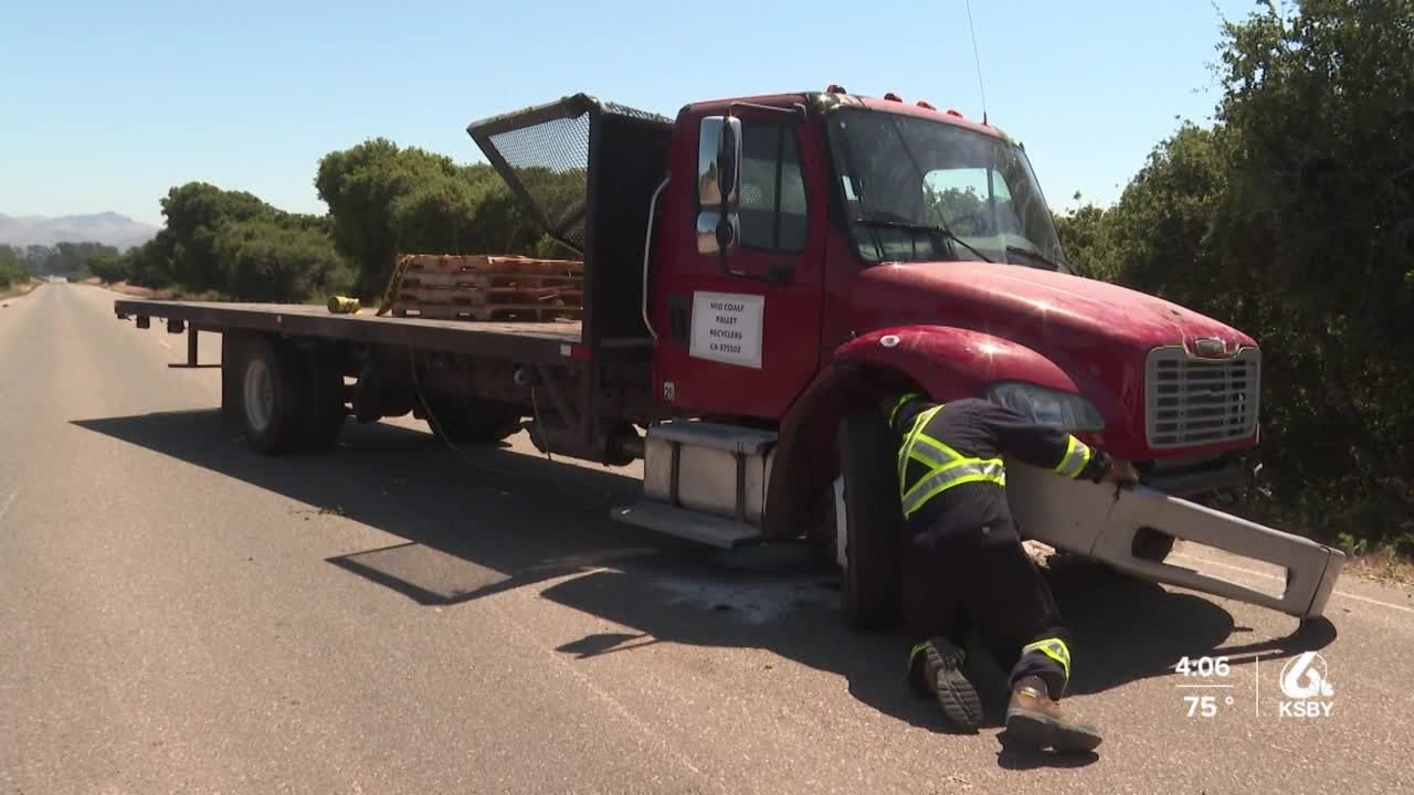 Truck crash shuts down road near Lompoc