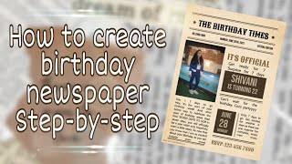 Happy Birthday Newspaper