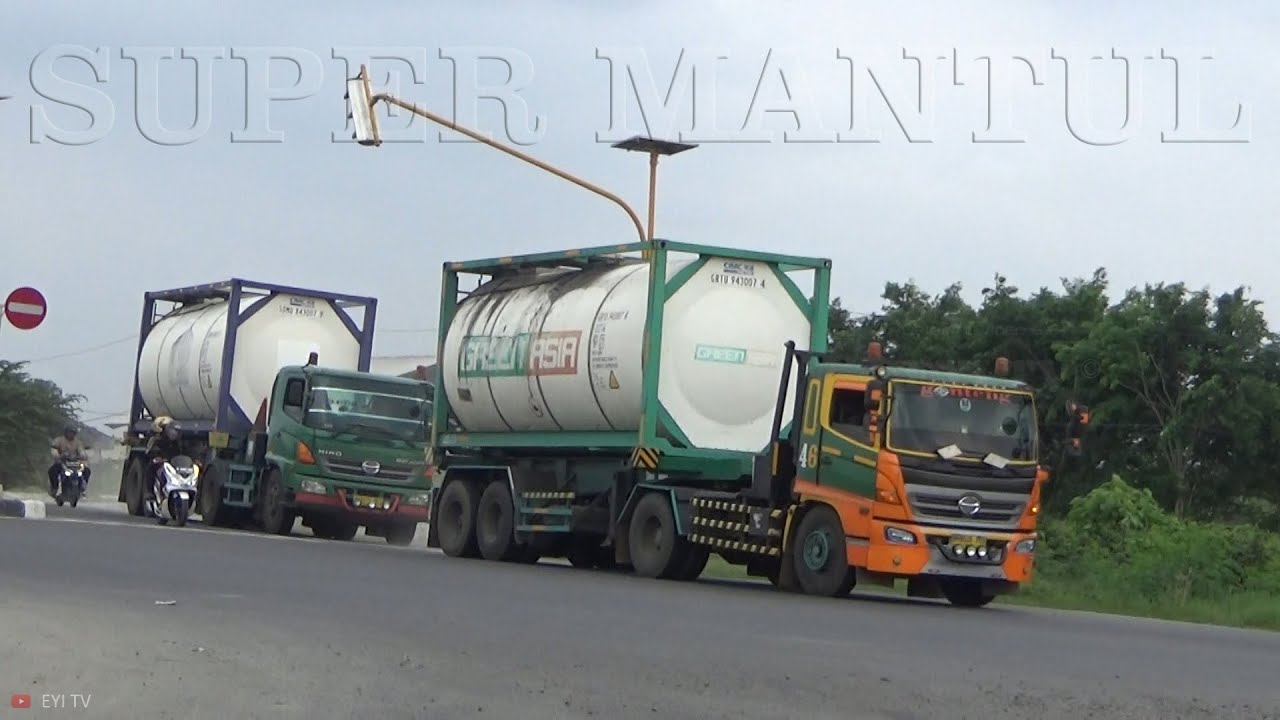  TRUK  TRAILER TANGKI HINO  500 FUSO  GIGA VS TRUK  GANDENG 