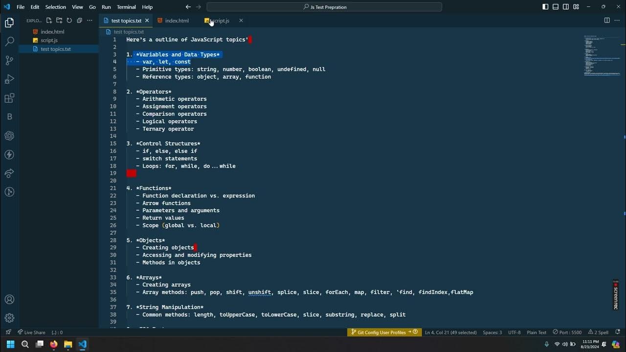 JavaScript crash course - YouTube
