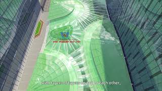 ETFE Air Cushion & PTFE Mesh Steel Tensile Membrane Structure Atruim of Bodosen Valley#architecture