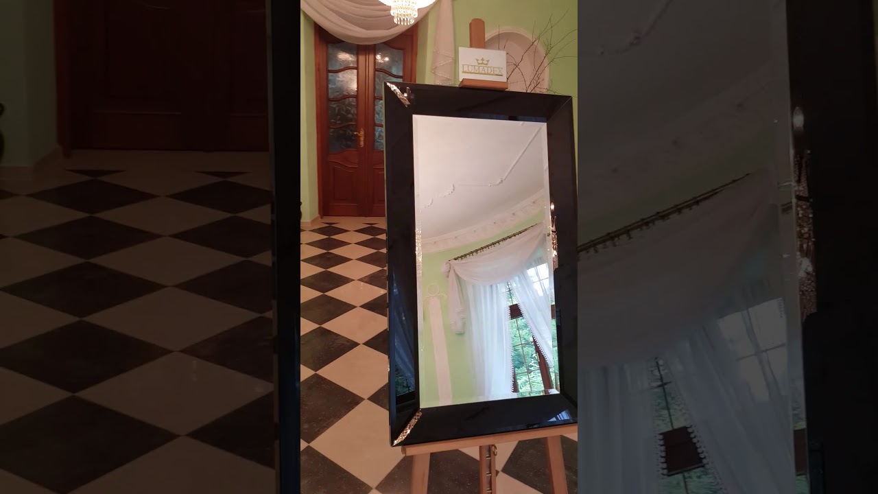 Lustro w lustrzanej ramie czarny lakobel producent luster Lumadex