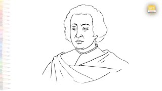 Information Christopher Columbus portrait drawings | Art sketches| How to draw Christopher Columbus step by step News