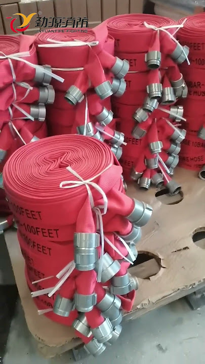 Red Fire Hose with NH Coupling #firefightingequipment#firehose