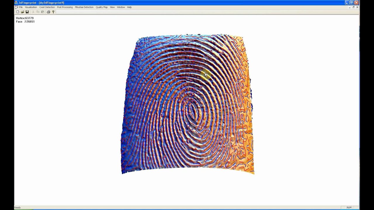 Minutiae extraction in 3D fingerprint scans