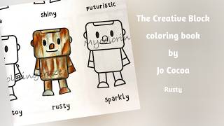 How to color rust/oxidised effect using color pencils | Creative Block coloring Book| Jo Cocoa