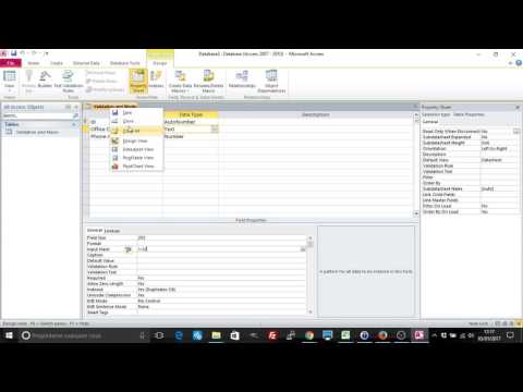 Access: Input Masks, Validation rules and Validation Text