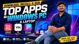 How to Install Applications like INSHOT , VN VIDEO EDITOR ,on Windows Laptop or PC #unfrezzmyaccount