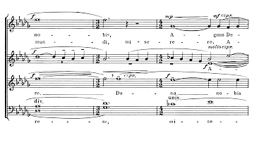 Samuel Barber - (SATB choir) Agnus dei (with score)