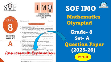 🎯IMO Class 8 (2025-26) | Question Paper with Solution Part-2#olympiadpreparation #sof2025 #imoclass8