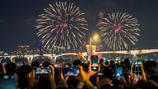 서울세계불꽃축제 100만명의 역대급 인파 여의도한강공원 풀영상 걷기 | 4K HDR