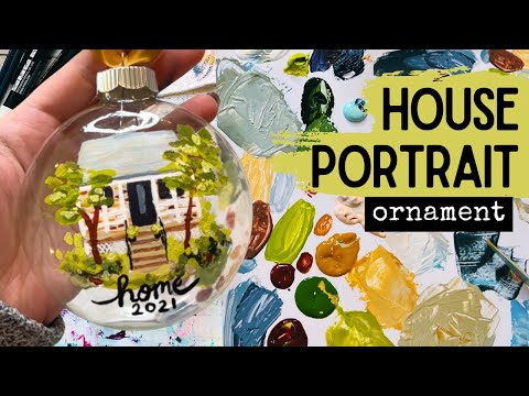 Painting a House Portrait Ornament Start to Finish