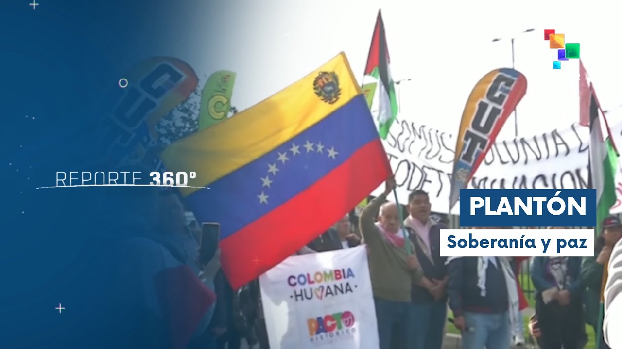 Organizaciones sociales se movilizaron frente a la Embajada de EE.UU. en Colombia