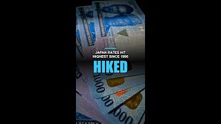 Bank of Japan hikes rates to highest level since 1995 #Shorts