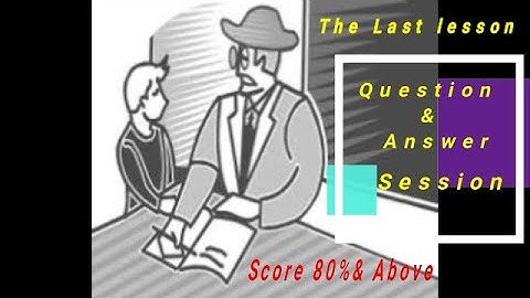 The Last Lesson Chapter 1 MCQs | Class 12 |English | Flamingo book