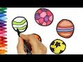 Balls Coloring Pages 🏀| How to Draw Balls | Coloring Book | Learn Colors for Children | How to Color