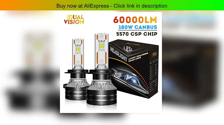 K5C H7 LED 60000LM Headlights Canbus H1 H4 H11 9012 HIR2 H8 H9 H13 9007 9005 9006 HB3 HB4 H27 881 H