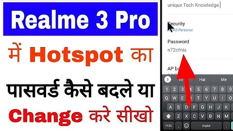how to change hotspot password in realme 3 Pro।realme 3 Pro me hotspot ka password change kaise kare