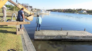 Hauling Floating Docks in Center Moriches, part 3 of 8