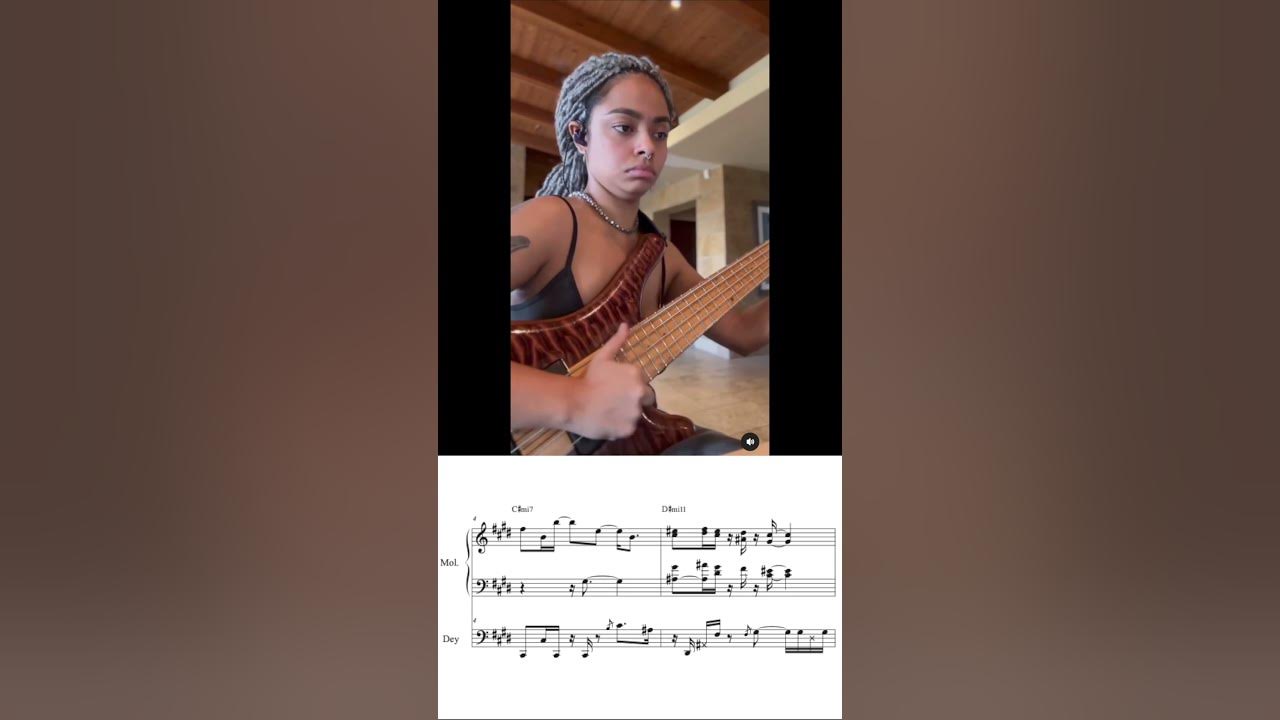 Bassist Mohini Day 🎸is a killer - Transcription 🔬#music #jazz #bass #transcription