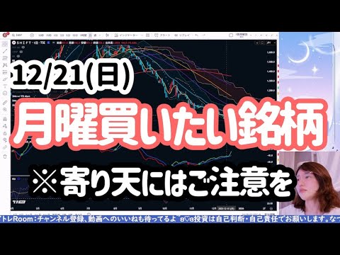 【12/21(日)上昇・反発期待銘柄】日経平均は寄り天注意！デイトレ・スイング注目銘柄 | 株　デイトレード　日経平均
