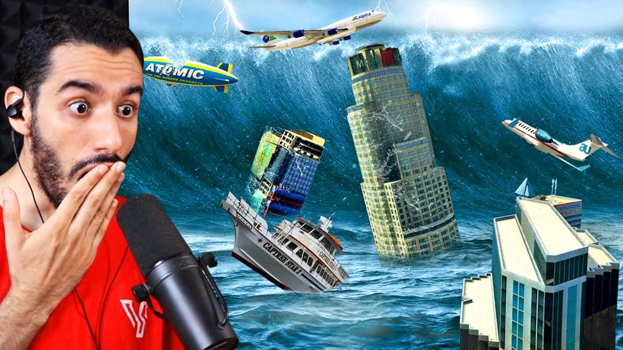 الأمواج العظيمة وهلاك سان أندرياس لعبة جي تي أي 5 | GTA V GIGANTIC Tsunami